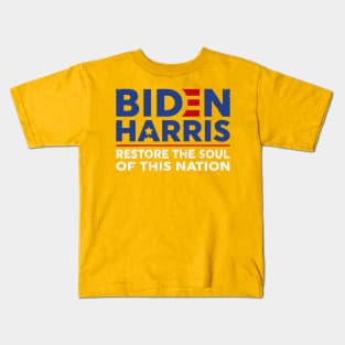 Biden Harris 2020 restore the soul of this nation Kids T-Shirt